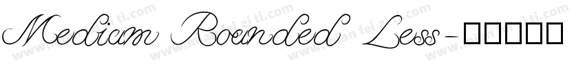 Medium Rounded Less字体转换